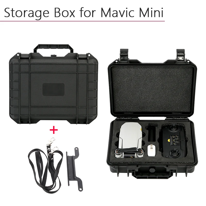 Super Sale ZJB Protective Waterproof Explosion-proof Box Suitcase Storage Handbag Buckle Bracket Carrying Case for DJI Mavic Mini Accessories 