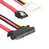 Комбинированный кабель питания и передачи данных для ПК, SATA 3,0, SATA 7pin + IDE Molex, жесткий диск 70 см, 6 ГБ/сек. SATA3, 15pin, 6 Гбит/с, SSD ► Фото 3/5