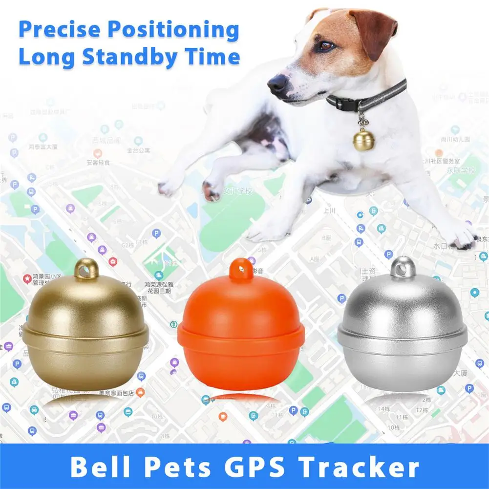 Pet Dog GPS Tracker Locator Bell Waterproof Electronic Anti-lost Tracking Device With Pet Collar Supplies