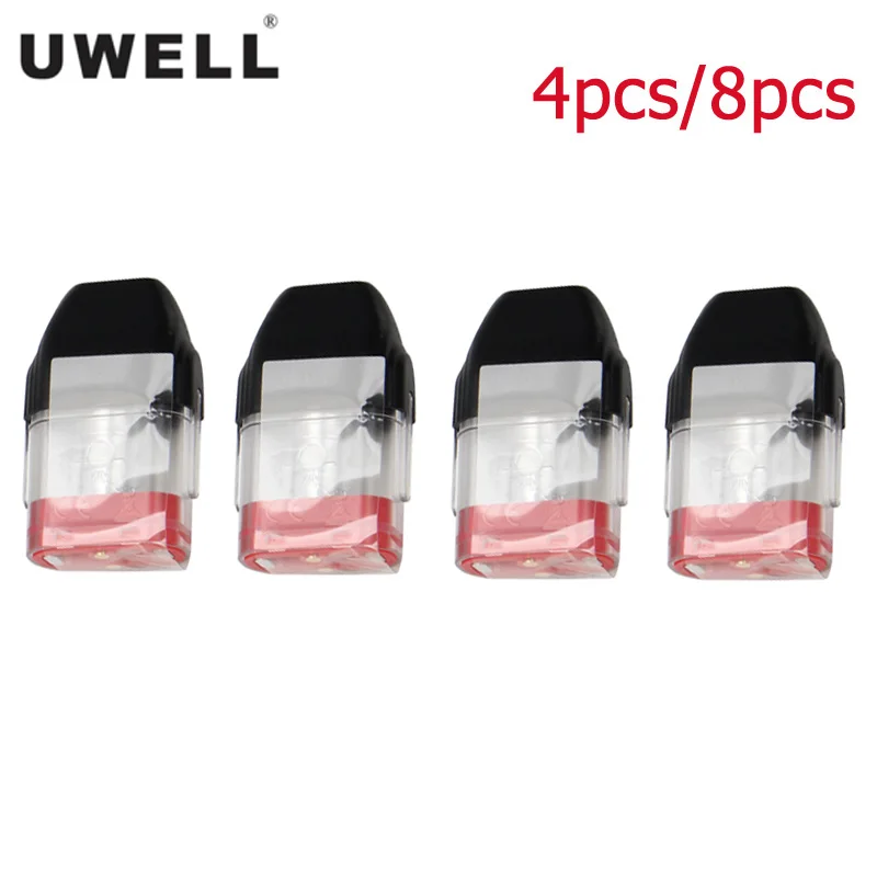 До 4 никель-металл-8 шт. Uwell Caliburn KOKO 2 мл картридж с 1.2ohm Pod катушки распылитель для