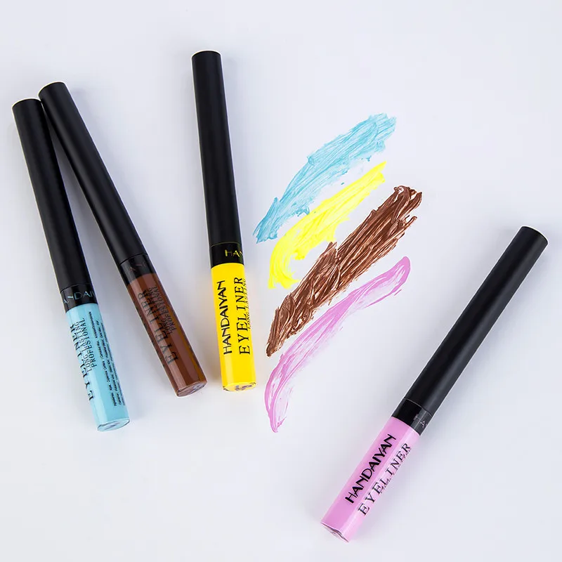 4 Color Eyeliner Liquid Waterproof Easy To Wear Make Up Matte Eye Liner Blue Red Green White Eyeliner