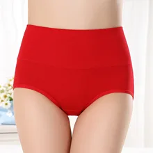 

Cotton Underwewar Women Panties BodyShaping Lingerie High Waist Panties Comfortable Solid Color Underpants Plus Size Briefs Pant