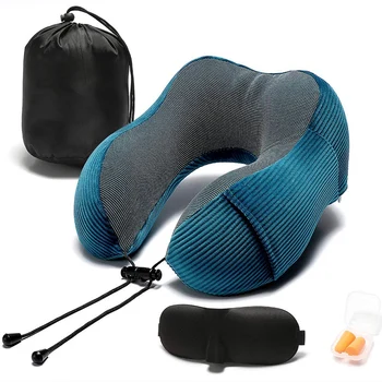

AFBC Travel Pillow Memory Foam with 360-Degree Head Support Comfortable Neck Pillow with Storage Bag Lightweight Traveling Pillo