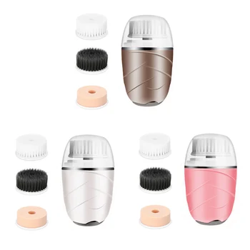 

Facial Brush USB Rechargeable Electric Face Skin Massager Tools with 3 Brush Heads for All Skin Exfoliating Deep Cleansing