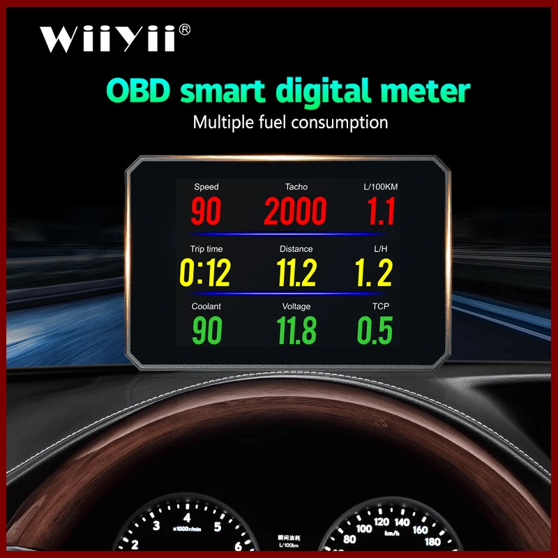 GEYIREN 2019 HUD Дисплей Измеритель Скорости Авто диагностический инструмент P16 OBD2