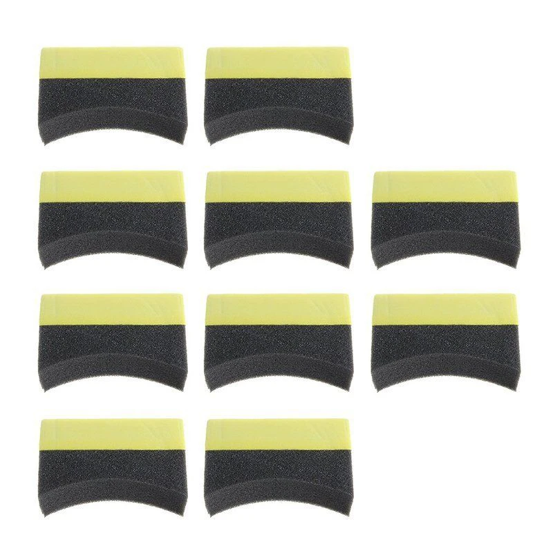 

New Car Tyre Brush Sponge Dressing Applicator Crescent-shaped Cleaning 10 Of Set