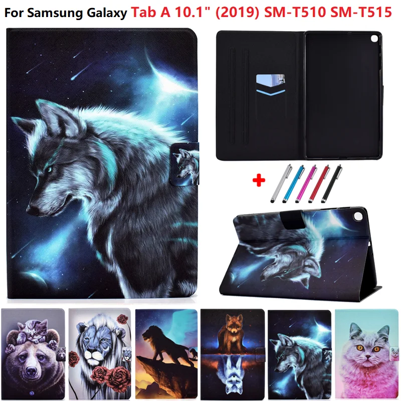 Чехол для планшета Samsung Tab A 10 1 2019 T510 T515 с рисунком волка | Компьютеры и офис