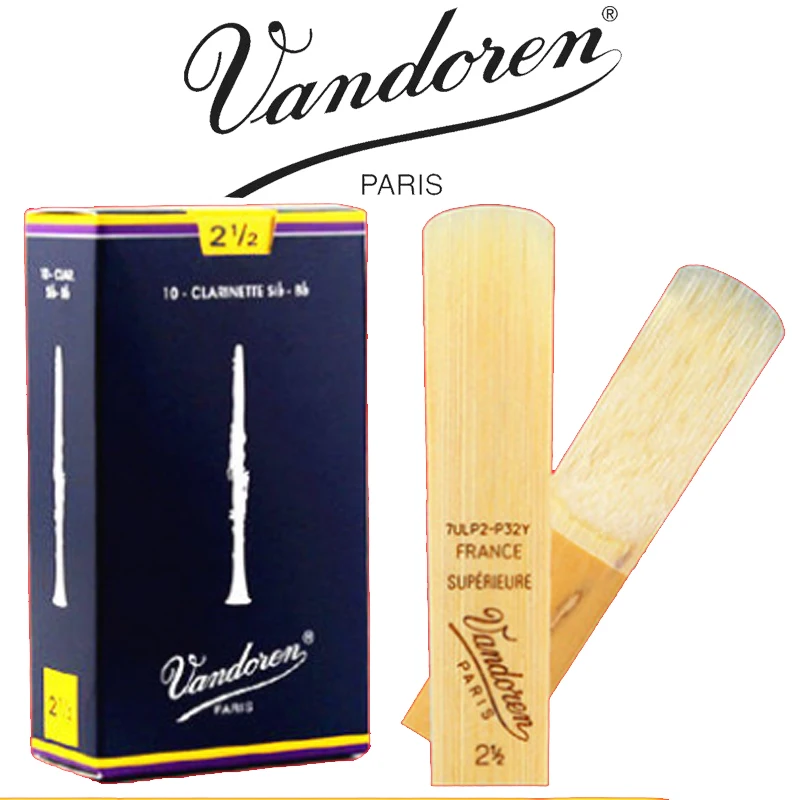 

Free Shipping Brand New Original Vandoren Clarinet Reeds Traditional Bb Clarinet Reeds 1 Box Strengths Available #2 #2.5 #3 #3.5