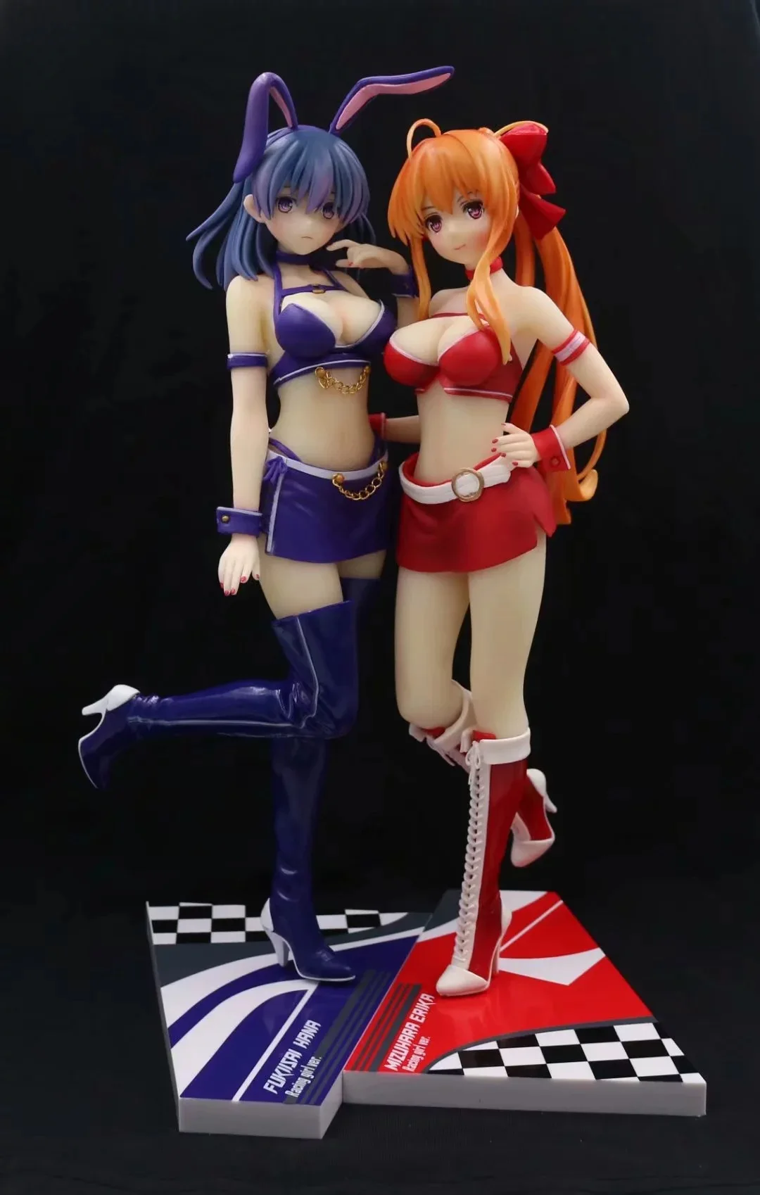 

Racing Girl Suwon Erica Blowing Stone Pattern Race Car Girl Ver. Kawasaki Deep Twilight Boxed Garage Kit