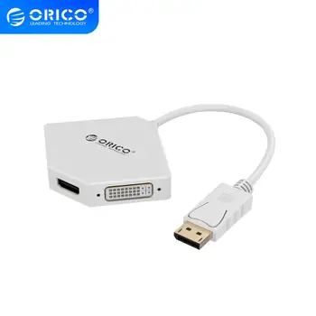 

ORICO DPT-HDV3-WH DP To HDMI DVI VGA Adapter To Thunderbolt Cable DisplayPort Display Port for Apple MacBook Air Pro IMac Mac