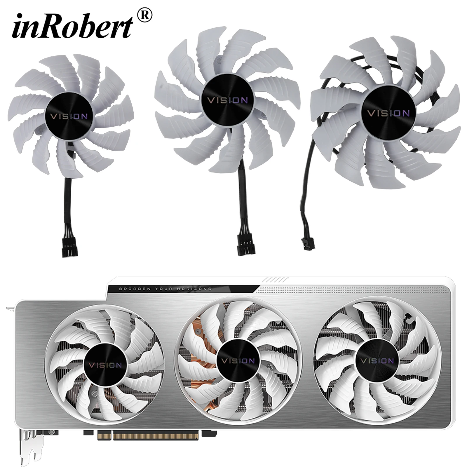 Вентилятор видеокарты для GIGABYTE GeForce RTX 3080 3070 Ti 3090 Vision OC 3X 87 мм | Компьютеры и офис