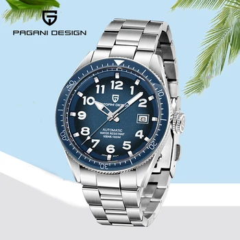 

Men's Watches PAGANI DESIGN Top Brand Mechanical Sport Watch Men Stainless Steel Date Business Wristwatch 100M Waterproof Clock