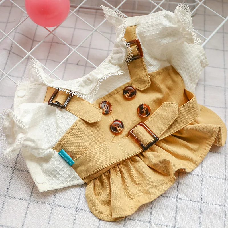 卡其色纽扣裙子6