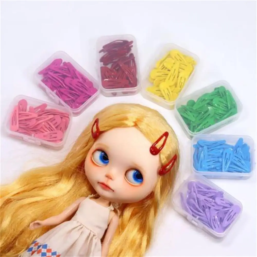 

30PCS/Lot 3CM Mixed Candy Color Hairpin Mini Hair Clip for Blyth,Licca,OB11,OB24,1/6 1/12 BJD Dolls Accessories