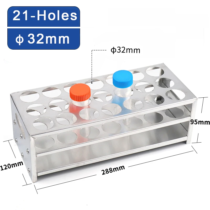 21 / 24 / 40 Hole Aluminum Test Tube Rack Multifunctional Laboratory Test Tube Holder Laboratory Equipment , 1piece