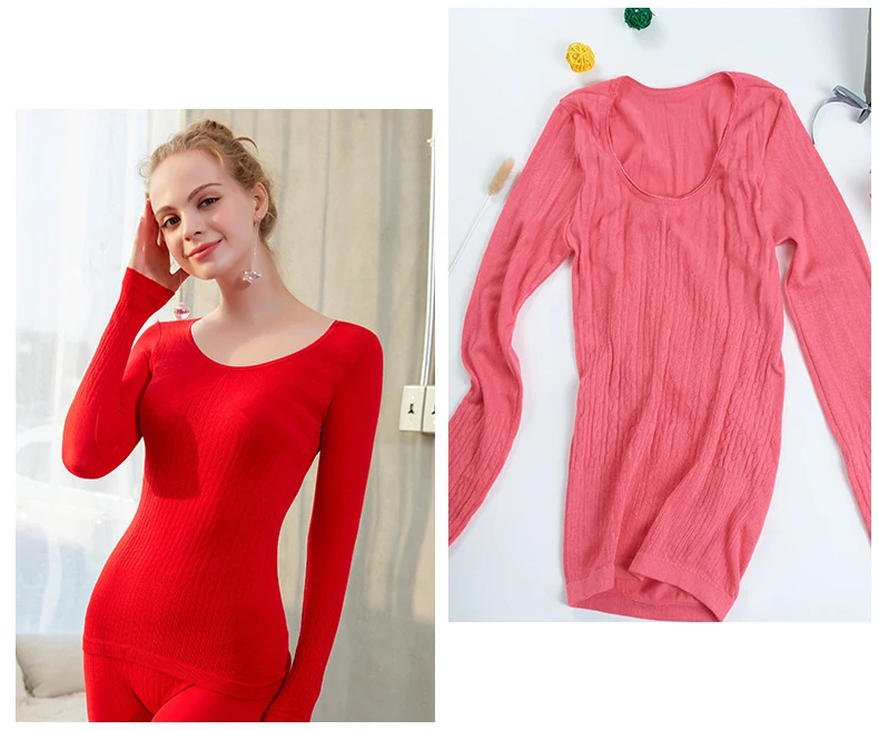 Queenral Thermal Underwear Women For Winter Long Johns Female Underwear Suit Thick  Breathable Warm Clothing Thermal Underwears 