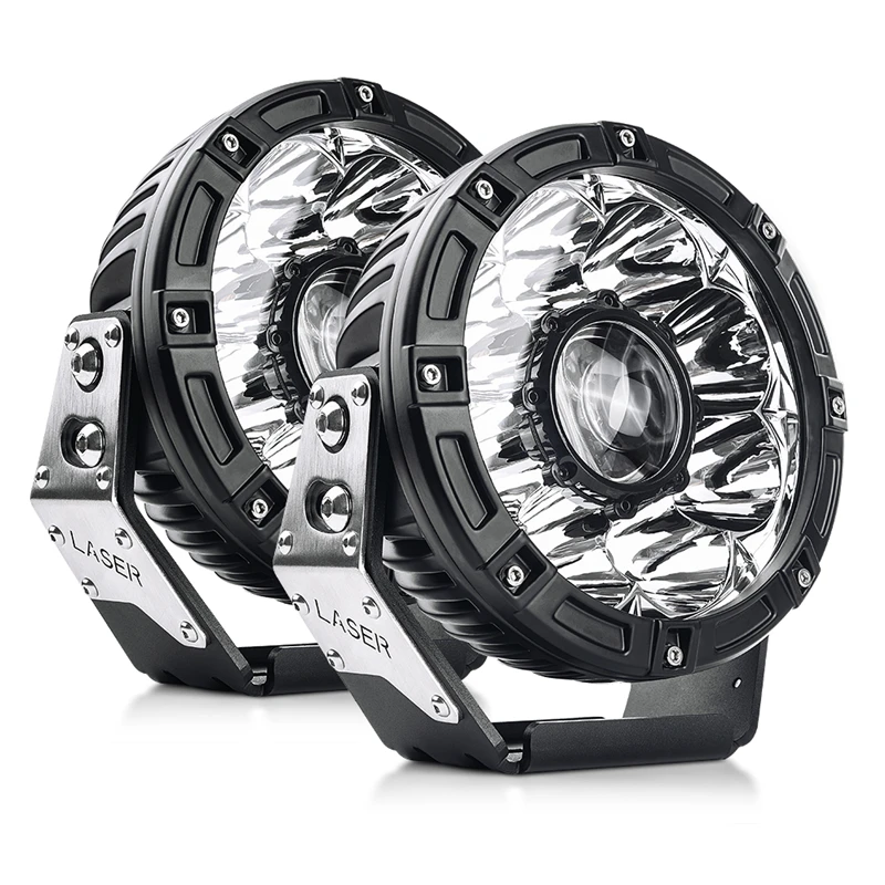 2pcs 7 inch MICTUNING O-guider 2 шт. 7 дюймов светодиодный прожектор для вождения с лазерным светом высокой скорости Spot Combo Light для внедорожников UTV ATV Лодка - Цвет: 2pcs 7 inch