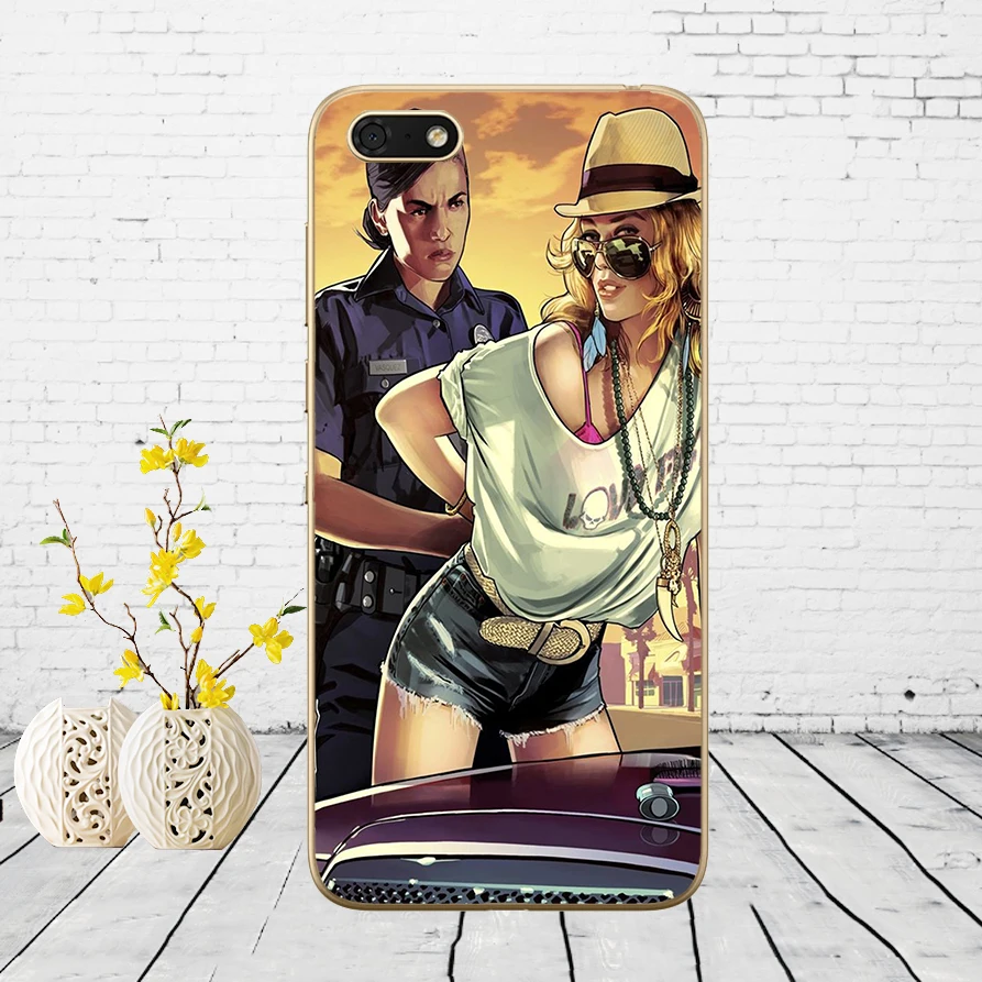 2 33DD Grand Theft Auto GTA V Мягкий силиконовый чехол для Huawei Honor 9 10 Lite 7A 5,45 7a pro 7c 5,7 дюймов 7x 8x чехол - Цвет: 2