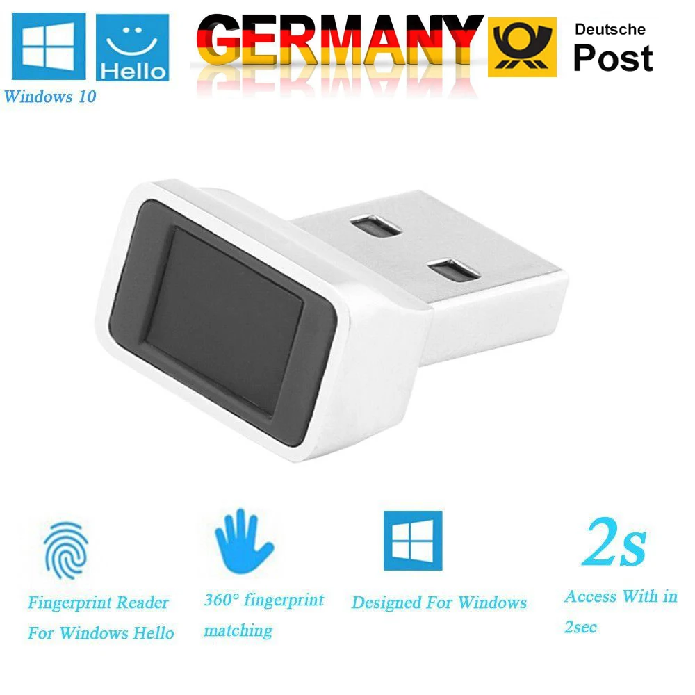 

Powstro Aluminum Mini USB Fingerprint Reader Module For Windows 8 Windows 10 Scanner Sensor Dongle Instant Touch Acess Module