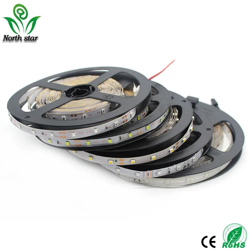 Водонепроницаемый 2835 SMD RGB 60 светодиодный/м светодиодный полосы 12V 5M теплый белый