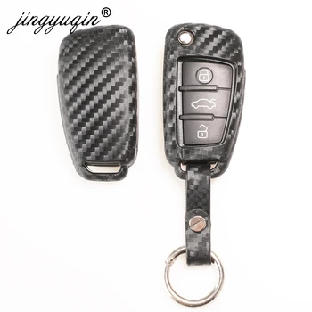 Keyforkess custodia a 3 pulsanti in Silicone morbido con telecomando in Silicone per Audi A3 8L 8P A4 B6 B7 B8 A6 C5 C6 4F RS3 Q3 Q7 TT - Jingyuqin custodia a 3 pulsanti in Silicone morbido con telecomando in Silicone per Audi A3