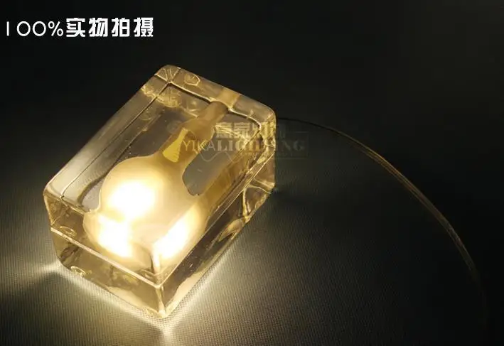 

Glass block ice lamp table lamp ice cube desk lamp design house bed room book lamp
