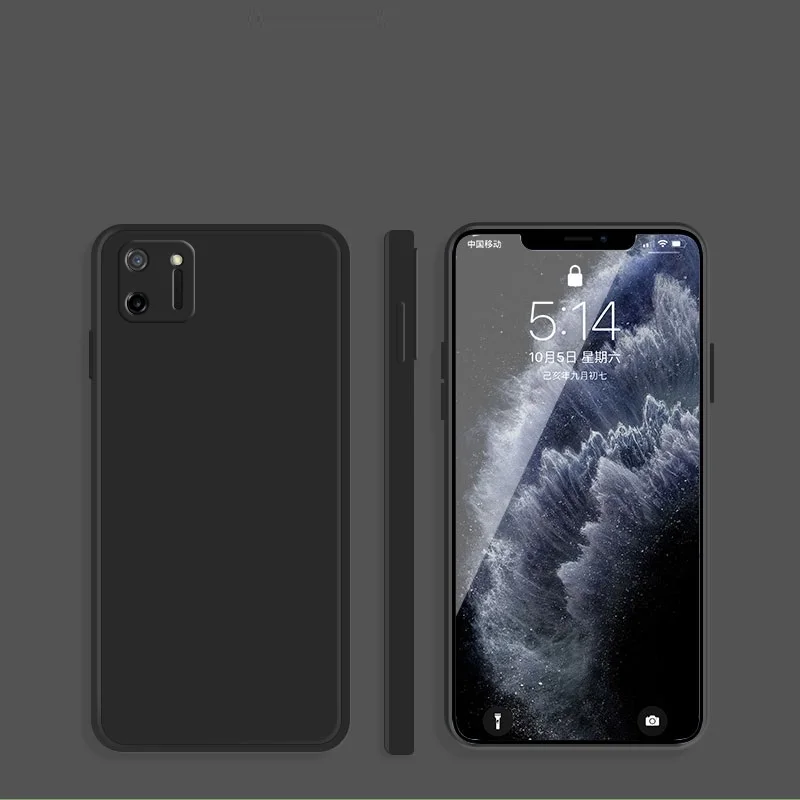 Liquid Silicone Matte Square Case For OPPO A5 A9 2020 A52 A72 A15 A53 A73 5G A54 A74 A94 Realme C3 C11 C15 5 6 7 Pro 6i 6s 7i XT cases for oppo cases Cases For OPPO