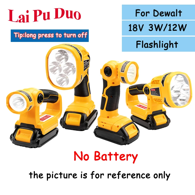 Lampe De Poche Pour Dewalt 3w 12w 18v A Led Dcb140 Dcb200 Sans Batterie Chargeur Au Lithium Usb Travail D Exterieur Aliexpress 