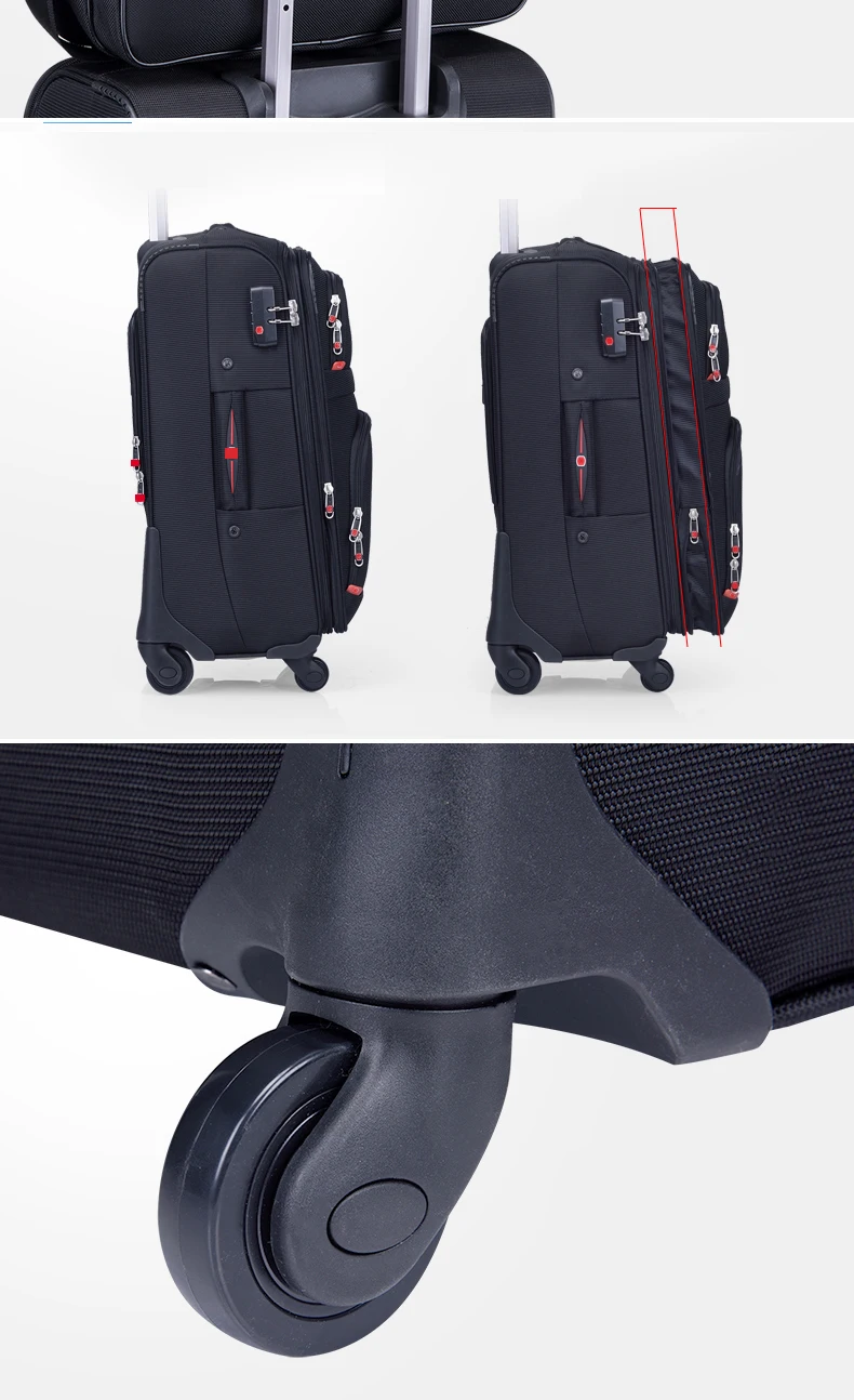 Швейцарский бренд, деловой комплект багажных сумок на колесиках с сумочкой, универсальный колесный чехол для переноски, мужской и женский стильный чемодан дорожная сумка с колесиками