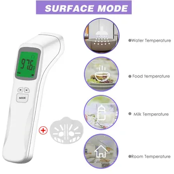 

Thermometer Infrared Digital LCD Send mask holder Body Measurement Forehead Ear Non-Contact Adult Fever IR Children Termometro