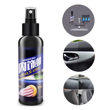 

1pc 120ml Portable Car Dashboard Seats Cleaning Agent Dropshipping Universal Auto Interior Decontamination Liquid Care Cleaner