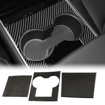 

Reflective Waterproof Decal Real Carbon Fiber Center Console Sticker For Tesla 3 Y 2017-2020 Accessories