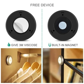 

Round Smart Night Light Led Sensor Light Wireless PIR Motion Auto Sensor Led Light Wardrobe Light Cabinet Light Sensor Lamps