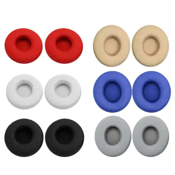 

2pcs Replacement Earpads Memory Foam Sponge Artificial Protein Leather for Beats Solo 2/3 Wireless Headset Convenient Replace