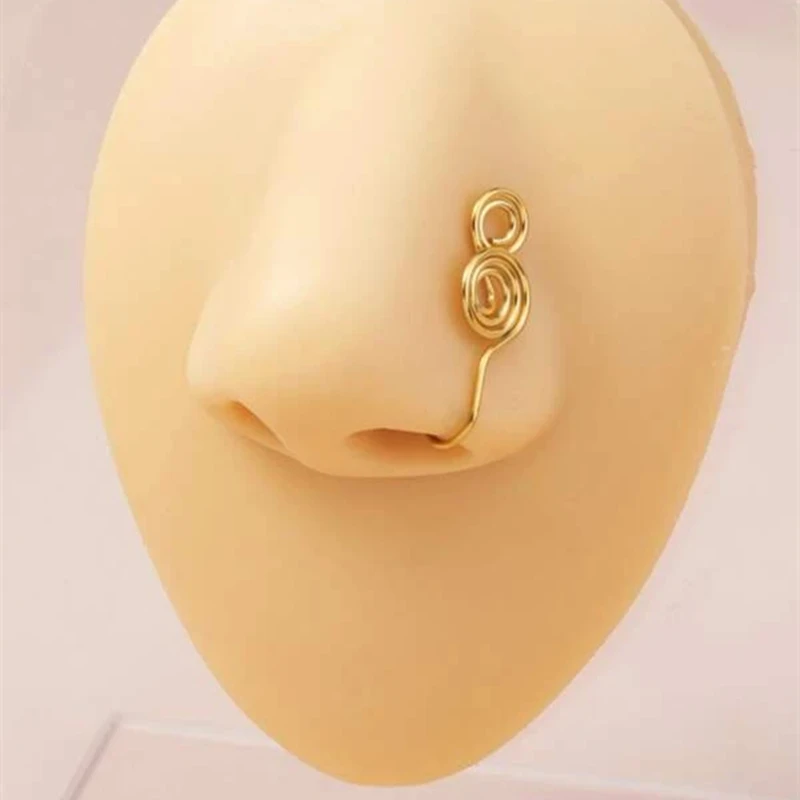 African Nose Cuff Non Piercing Gold Nose Cuffs for Non Pierced Nose Fake Nose Ring Cuff Nose Piercing Cuff for Women