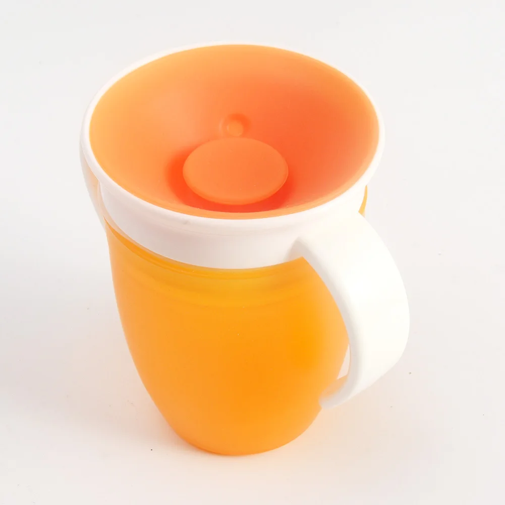 С двойной ручкой герметичная откидная крышка чашка для кормления безопасная бутылка для воды 360 градусов поворачивается питьевой младенец