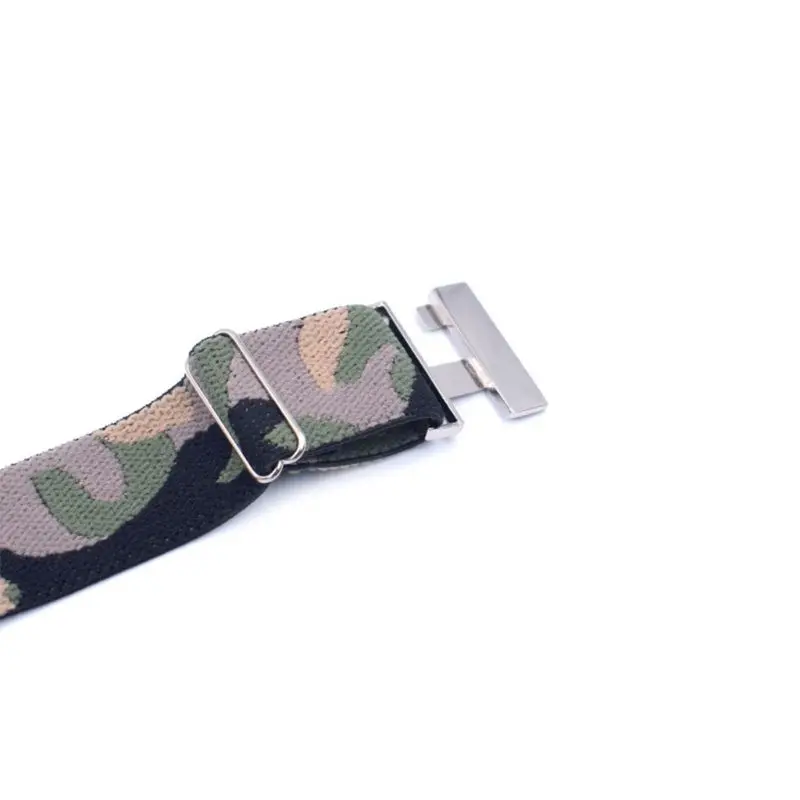 Men Adjustable Sock Suspenders Camouflage Print Elastic Nylon Garter Belt Holder