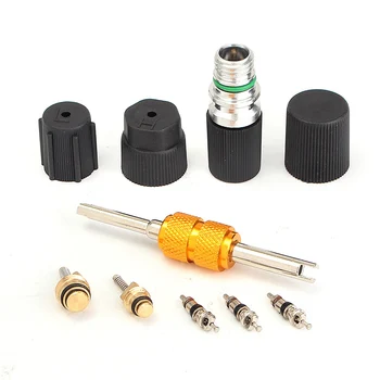 

R134a Automotive Air Conditioning Valve Core A/C System Cap Service Remover Kit