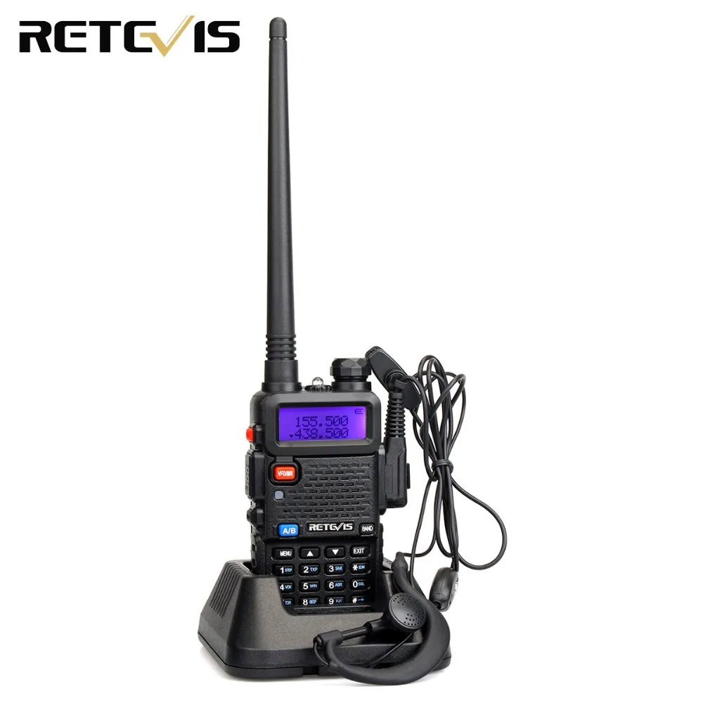 Retevis RT5R портативная рация 5 Вт UHF VHF радио 136-174 и 400-520 МГц VOX FM любительская радиостанция портативный приемопередатчик открытый Comunicador