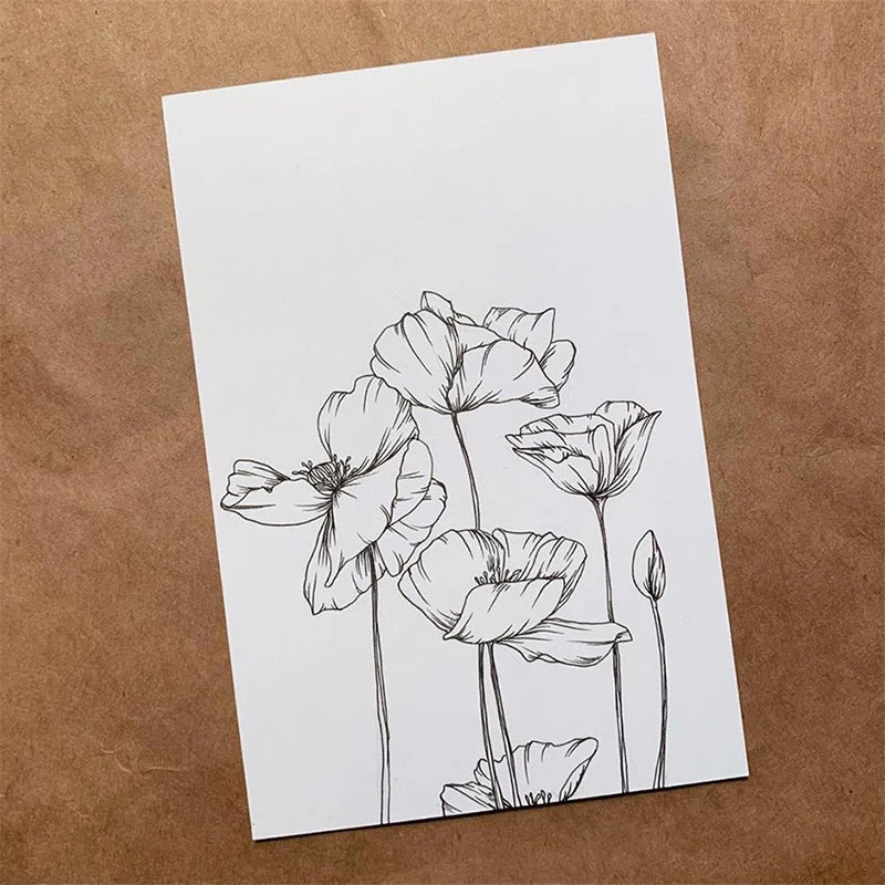 Clear Stamps Vintage Flower Elf Rubber For DIY Scrapbooking