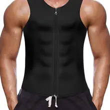 Мужской поясной тренировочный жилет для похудения, корсет из неопрена, для похудения, для похудения, на молнии, для сауны, костюм, спортивная майка для тренировки живота