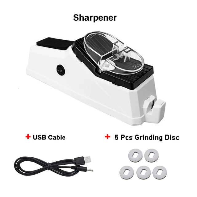 Knife Sharpener Professional USB Electric Adjustable For Kitchen Knives Tool Scissor Sharpening | Дом и сад