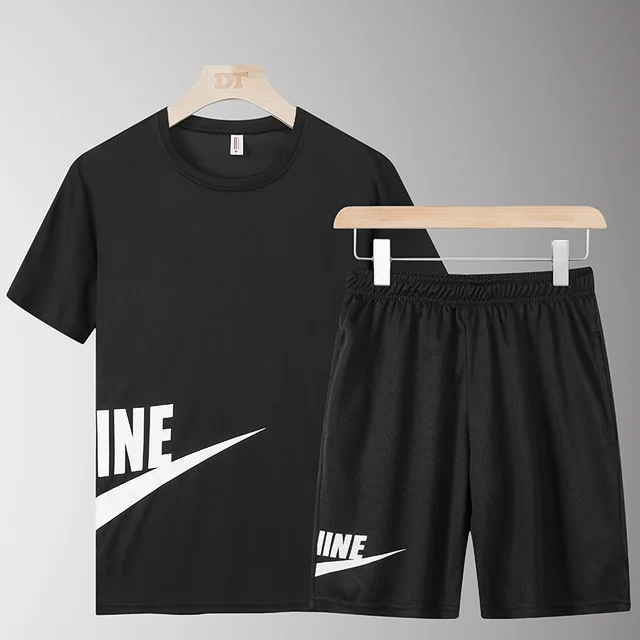 Sporting Suits Short Sleeve T Shirt + Shorts Quick Drying 2 Piece Set ...
