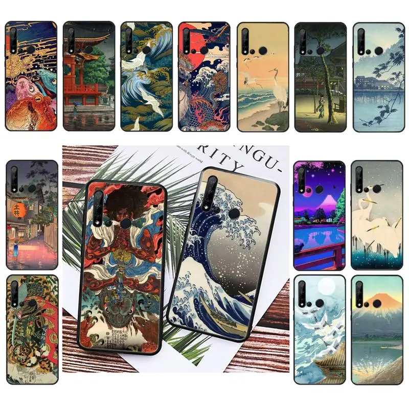 Maiyaca Japanese style Art Japan DIY Painted Phone Case For Huawei P20 P30 Pro lite P smart Z Y5 Y6 Y7 Y9 Prime 2019 | Мобильные