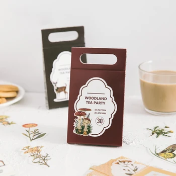 

30Pcs/Pack Forest Tea Party Sticker for Kids DIY Diary Scrapbooking Stickers for Decoration