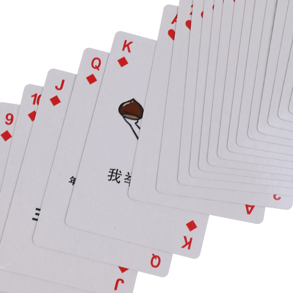 54 Pieces Funny Images Playing Cards Poker Set Party Pocker Games