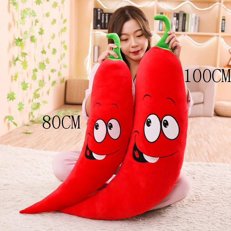 

80/100CM simulation vegetable pepper strip pillow plush toy cute funny plush toy sleeping pillow doll doll