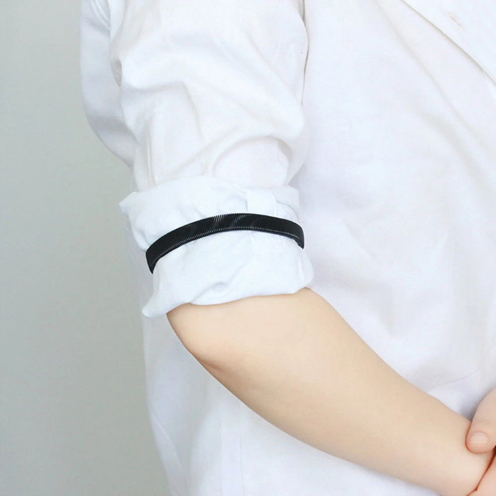 Fashion Wristband Ladies Shirt Sleeve Holders Metal Arm Bands Hold Ups Garter Shroud Ring Men Bracelet Elastic Hoop Armband shirt sleeve garter strap leather wristband bracelet