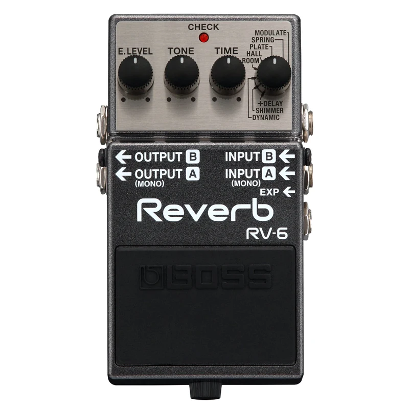 Boss RV-6 Digital Reverb Pedal with 8 Modes Expression Input | Спорт и развлечения