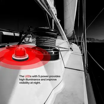 

1 Pair Boat Signal Light 6mm 8 Led Marine Yacht Led Light Navigation & Red Signal Green Accessories Led Light Signal Boat B Y9K3